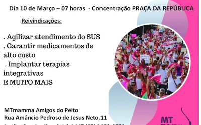 Marcha Rosa reivindica melhorias no tratamento do câncer pelo SUS